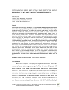145 EKSPERIMENTASI MODEL GGE DITINJAU DARI PARTISIPASI