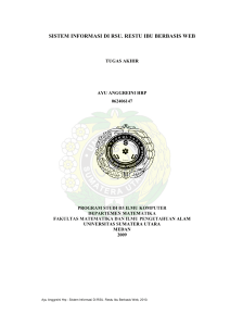 sistem informasi di rsu. restu ibu berbasis web