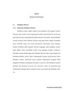 analisis mekanisme transmisi kebijakan