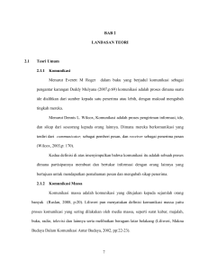 7 BAB 2 LANDASAN TEORI 2.1 Teori Umum 2.1.1 Komunikasi