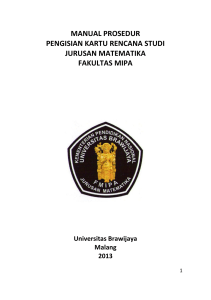 manual prosedur pengisian kartu rencana studi jurusan matematika