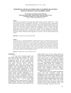 Jurnal Teknik Kimia USU - Jurnal Universitas Sumatera Utara