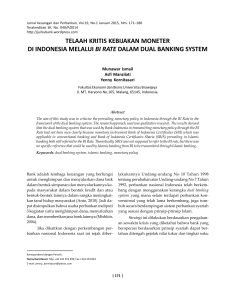 telaah kritis kebijakan moneter di indonesia melalui bi rate dalam