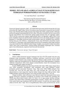 model penawaran agregat dan fungsi kerugian terhadap