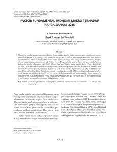 faktor fundamental ekonomi makro terhadap harga saham lq45