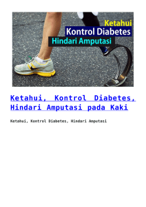 Ketahui, Kontrol Diabetes, Hindari Amputasi pada Kaki