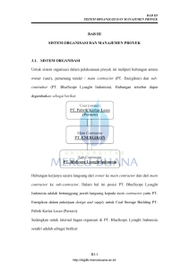 III-1 BAB III SISTEM ORGANISASI DAN MANAJEMEN PROYEK 3.1