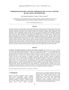persepsi konsumen apotek terhadap pelayanan