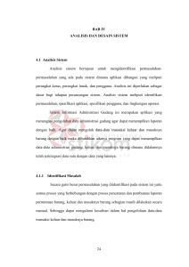 bab iv - rancang bangun sistem informasi administrasi gudang pada