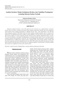 Analisis Struktur Modal, Kebijakan Dividen, dan