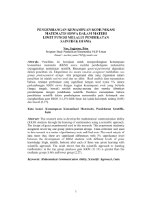 pengembangan kemampuan komunikasi matematis