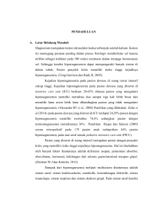 PENDAHULUAN A. Latar Belakang Masalah Magnesium