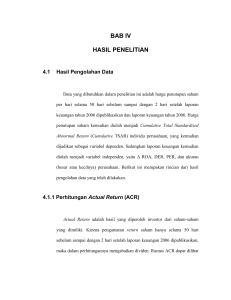 analisis pengaruh roa, der, per, dan ukuran perusahaan emiten