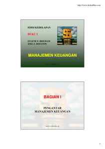 MANAJEMEN KEUANGAN BAGIAN I