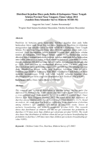 Distribusi Kejadian Diare pada Balita di Kabupaten Timor Tengah