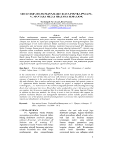 sistem informasi manajemen biaya proyek pada pt. agmantara