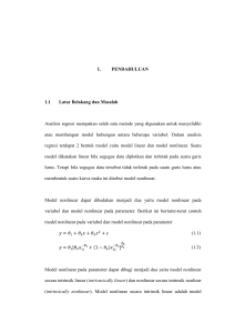 I. PENDAHULUAN 1.1 Latar Belakang dan Masalah Analisis regresi