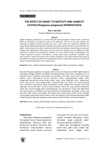 Dea Lita Barozha 1 The Effect of Honey in 0,9% Sodium hloride to