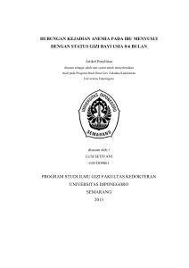 hubungan kejadian anemia pada ibu menyusui