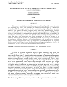 1 BAURAN PEMASARAN DAN WOM TERHADAP KEPUTUSAN