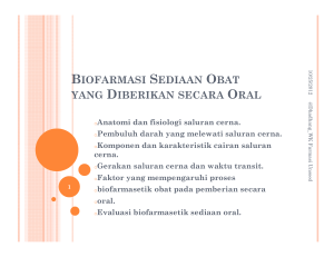Biofarmasetika sediaan oral