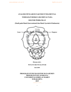 ANALISIS PENGARUH FAKTOR FUNDAMENTAL TERHADAP