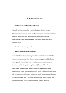 II. TINJAUAN PUSTAKA A. Pembangunan dan Pertumbuhan