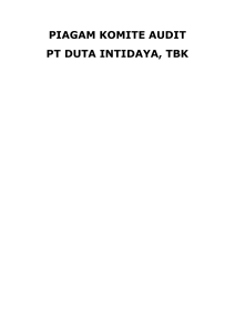 piagam komite audit pt duta intidaya, tbk