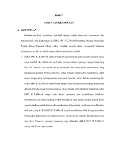 BAB IV SARAN DAN KESIMPULAN A