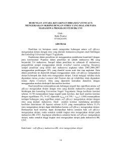 vii HUBUNGAN ANTARA KEYAKINAN DIRI ( SELF EFFICACY