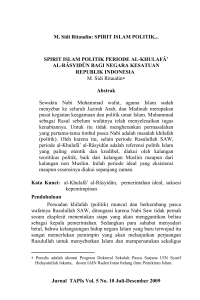 M. Sidi Ritaudin: SPIRIT ISLAM POLITIK... Jurnal