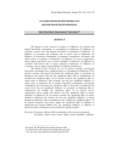 analisis ekonomi sektor riil dan sektor moneter di indonesia