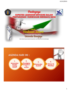 Pentingnya EXPECTED LEARNING OUTCOME DALAM