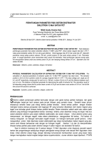 PERHITUNGAN PARAMETER FISIS SISTEM EKSTRAKTOR