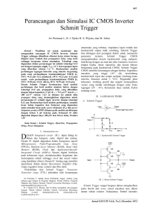 Perancangan dan Simulasi IC CMOS Inverter Schmitt Trigger