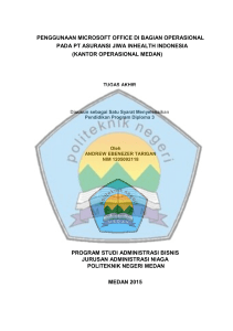 penggunaan microsoft office di bagian operasional