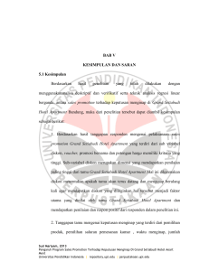 BAB V KESIMPULAN DAN SARAN 5.1