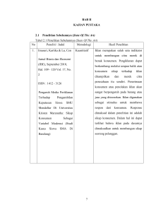 7 BAB II KAJIAN PUSTAKA 2.1 Penelitian