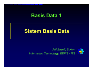 Basis Data 1 Sistem Basis Data
