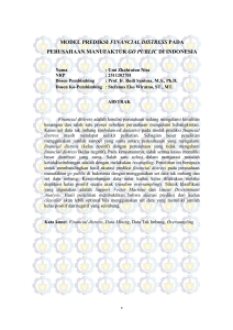 model prediksi financial distress pada perusahaan manufaktur go