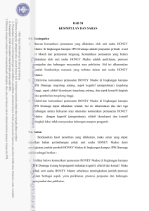 BAB XI KESIMPULAN DAN SARAN 9.1