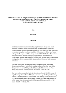 PENGARUH CAPITAL ADEQUACY RATIO (CAR) TERHADAP