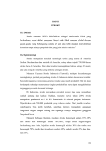 BAB II STROKE II.1 Definisi Stroke menurut WHO didefiniskan