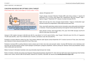 cakupan imunisasi mr optimis capai target