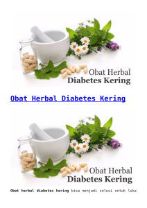 Obat Herbal Diabetes Kering