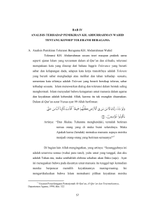 BAB IV ANALISIS TERHADAP PEMIKIRAN KH. ABDURRAHMAN