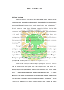 BAB 1 : PENDAHULUAN 1.1 Latar Belakang American Diabetes