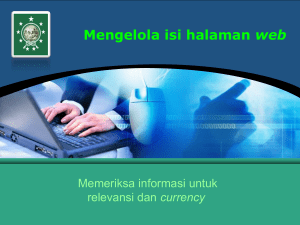 Mengelola isi halaman web