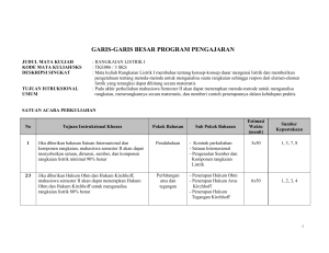 garis-garis besar program pengajaran