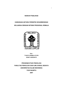 naskah publikasi hubungan antara persepsi keharmonisan keluarga